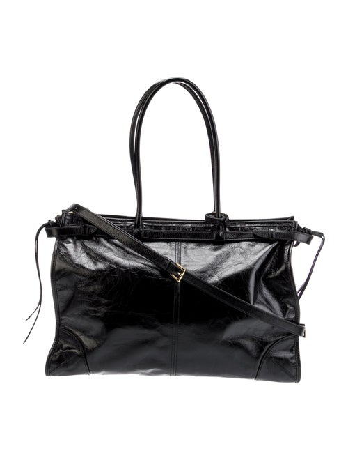 Prada Enameled Metal Triangle Bonnie Large