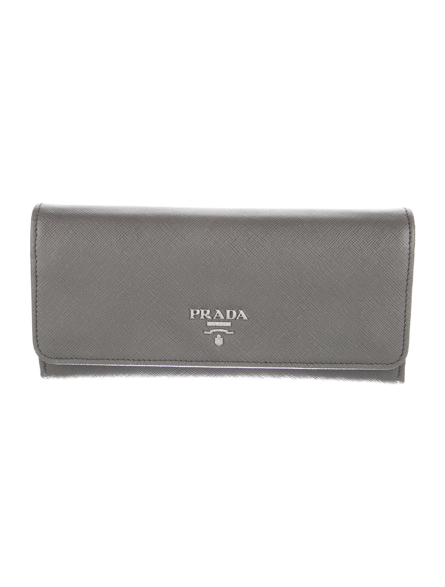 Prada Saffiano Metal Leather Continental Wallet w/ Tags