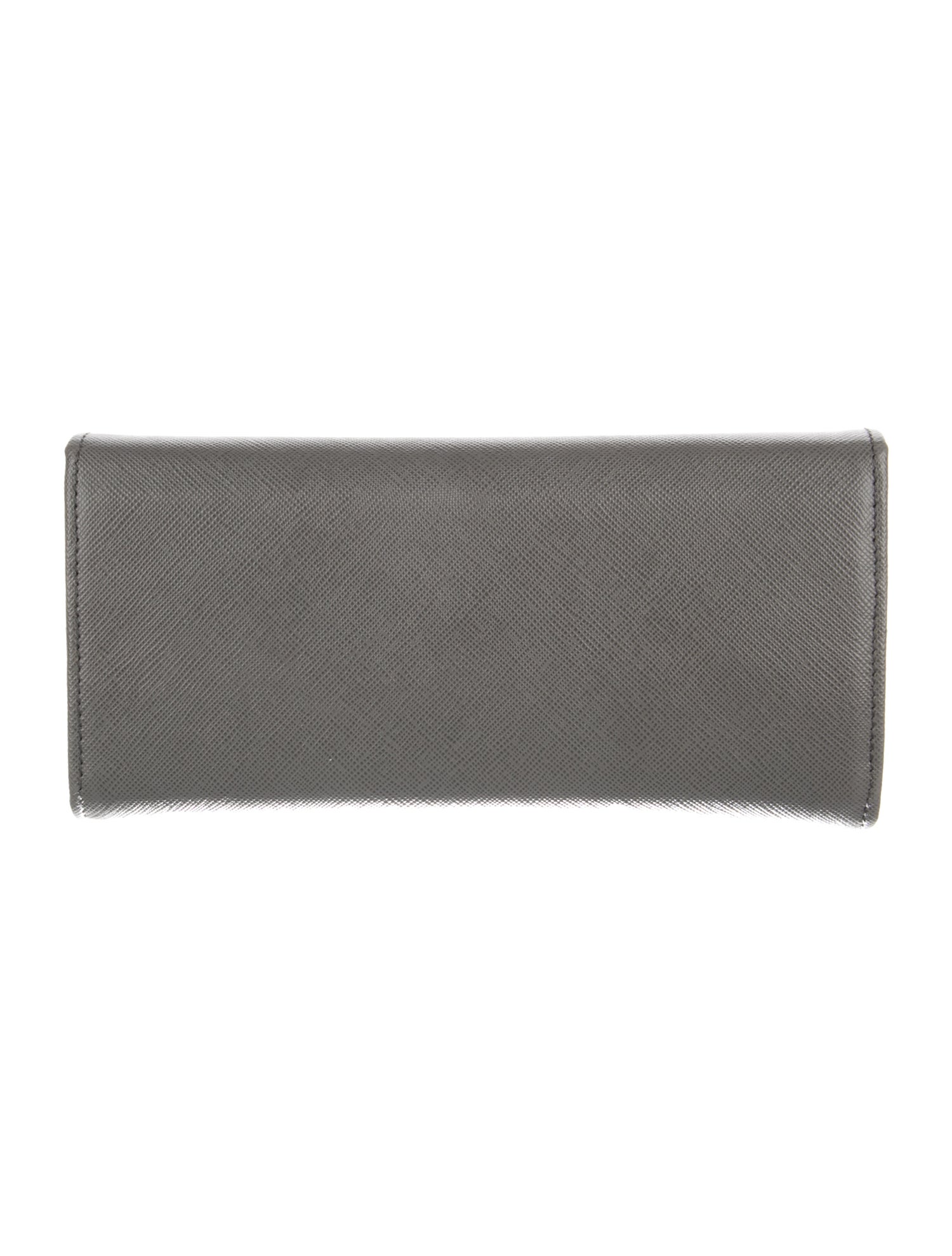 Prada Saffiano Metal Leather Continental Wallet w/ Tags