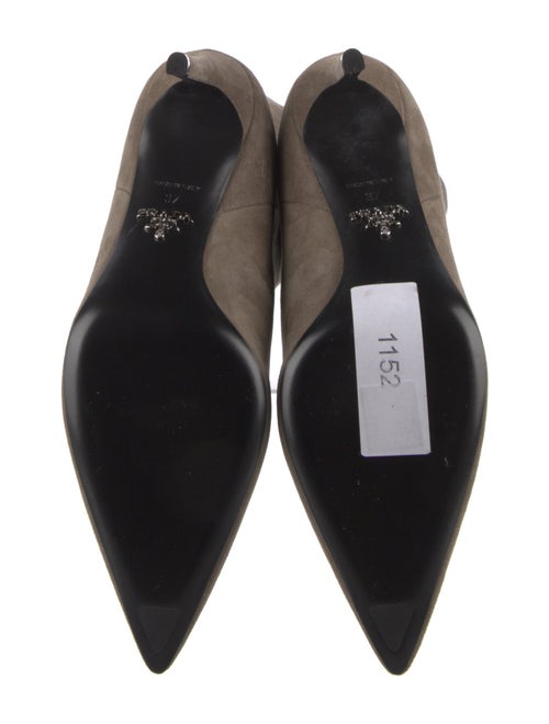Prada Suede Leather Trim Embellishment Boots