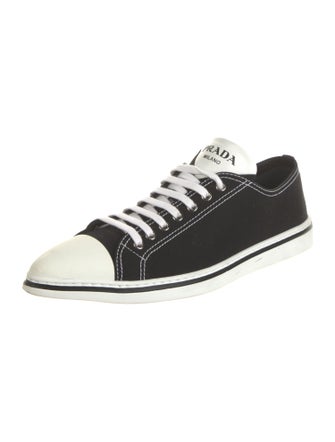 Prada Canvas Colorblock Pattern Sneakers