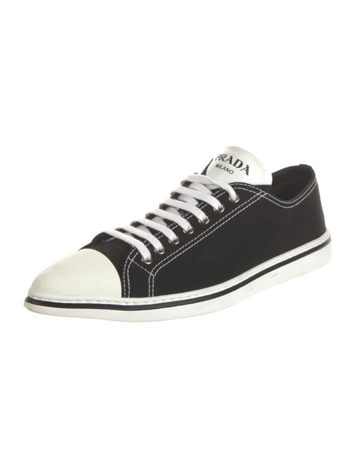Prada Canvas Colorblock Pattern Sneakers