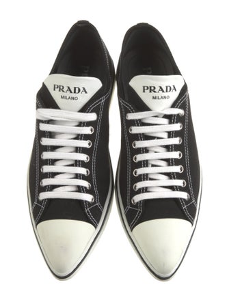 Prada Canvas Colorblock Pattern Sneakers