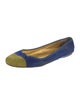 Prada Suede Colorblock Pattern Ballet Flats