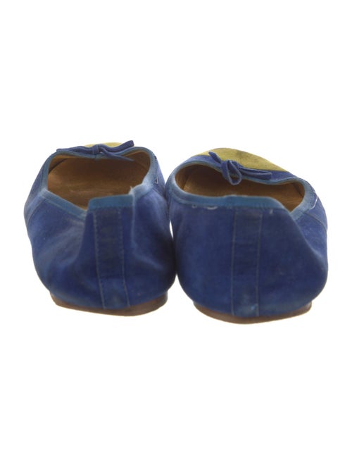 Prada Suede Colorblock Pattern Ballet Flats