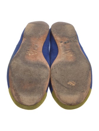 Prada Suede Colorblock Pattern Ballet Flats