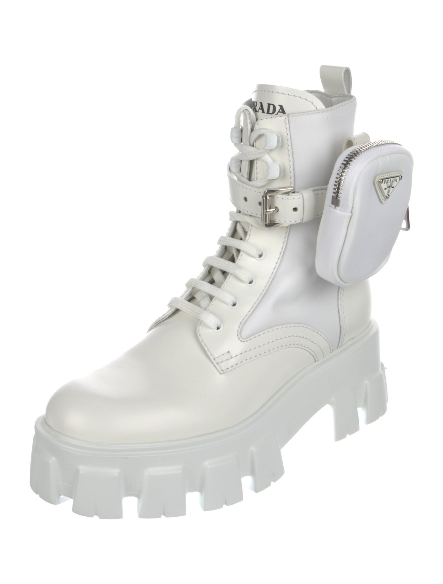 Prada Leather Combat Boots w/ Tags