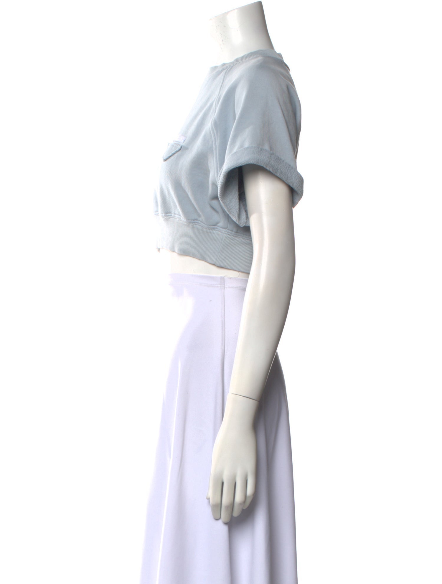 Prada 2024 Crew Neck Crop Top