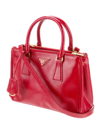 Prada Patent Leather Galleria Double Zip Mini