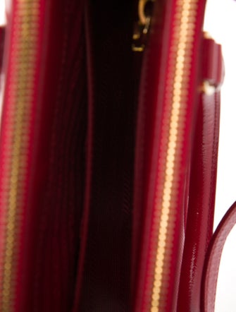 Prada Patent Leather Galleria Double Zip Mini