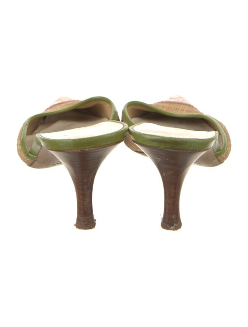 Prada Leather Colorblock Pattern Mules