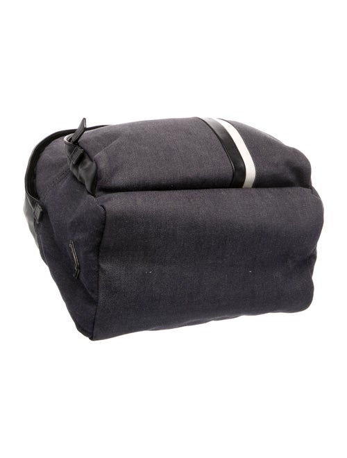 Prada Enameled Metal Triangle Tessuto Denim