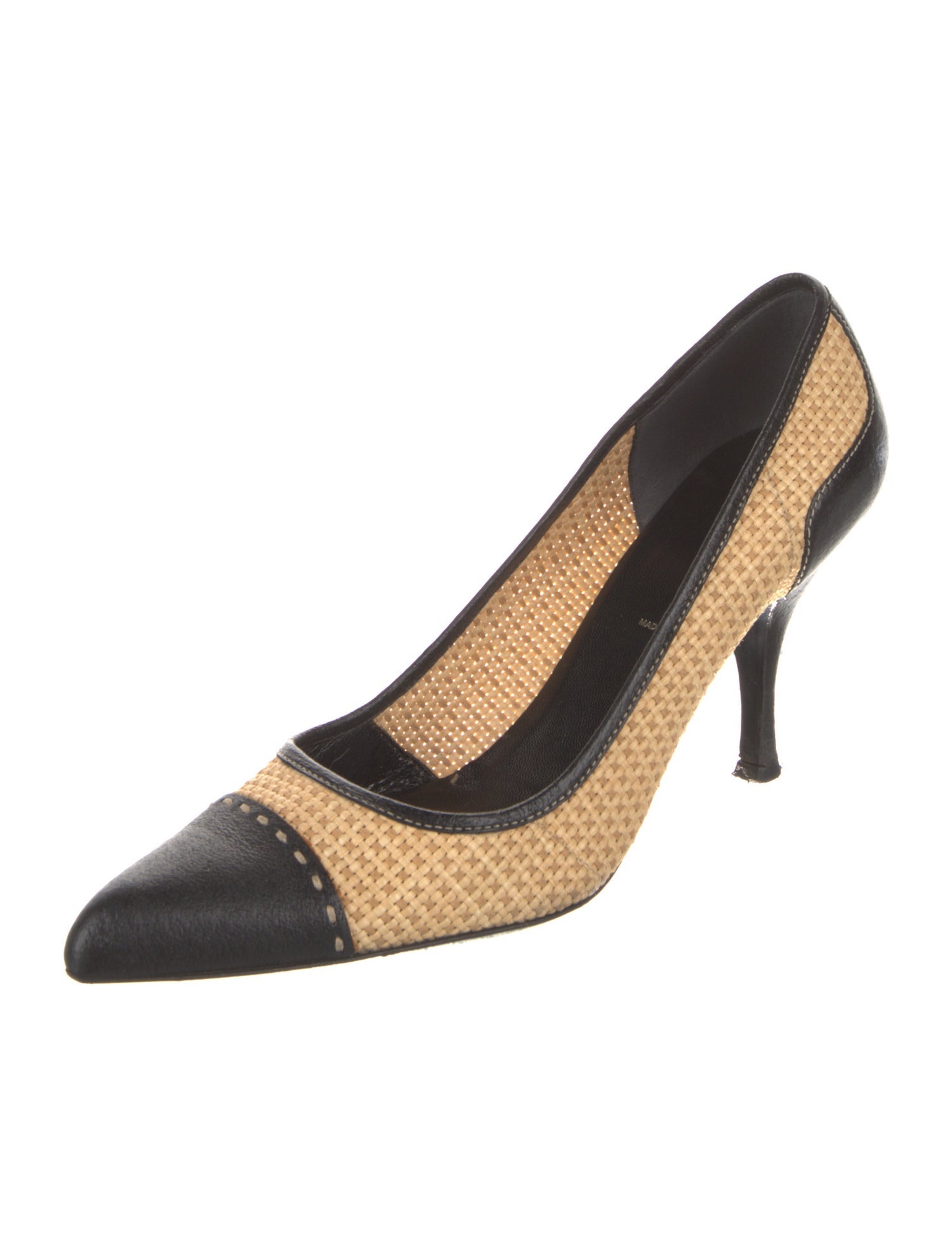 Prada Leather Printed Pumps