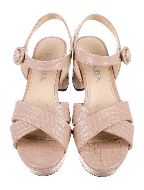 Prada Crocodile Sandals