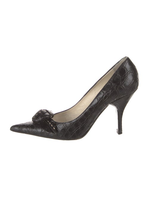 Prada Embossed Leather Pumps