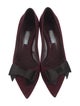Prada Suede Bow Accents Pumps