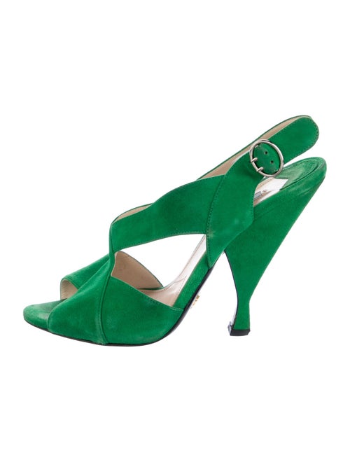 Prada Suede Slingback Pumps