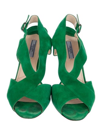 Prada Suede Slingback Pumps