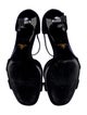 Prada Suede Crystal Embellishments Sandals