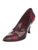 Prada Leather Printed D'Orsay Pumps