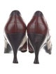Prada Leather Printed D'Orsay Pumps
