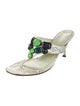 Prada Printed Crystal Embellishments Slides
