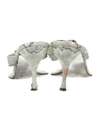 Prada Printed Crystal Embellishments Slides