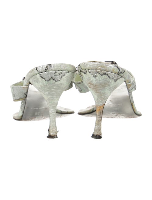 Prada Printed Crystal Embellishments Slides