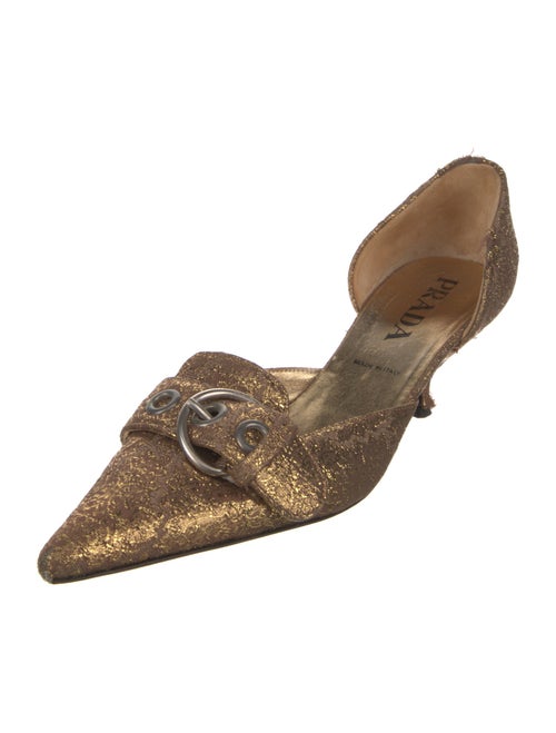 Prada Glitter Accents D'Orsay Pumps