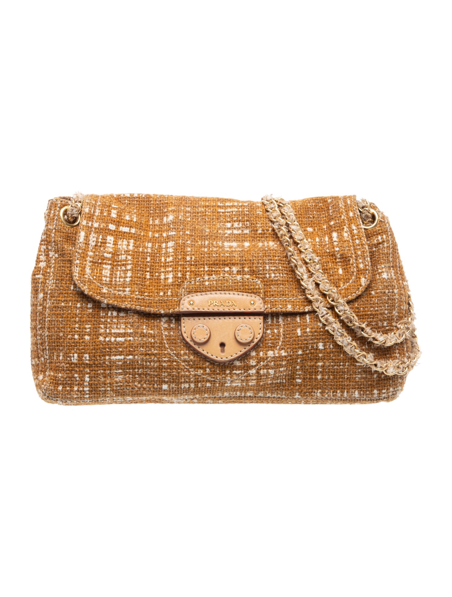 Prada Tweed Shoulder Bag