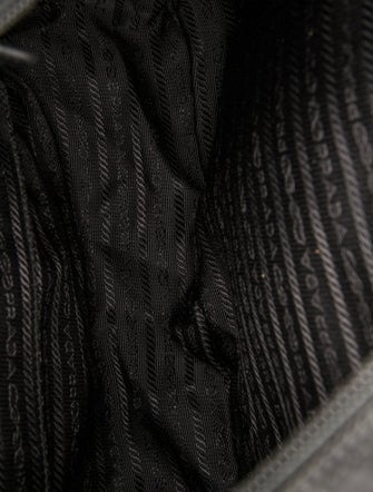 Prada Enameled Metal Triangle Messenger Bag