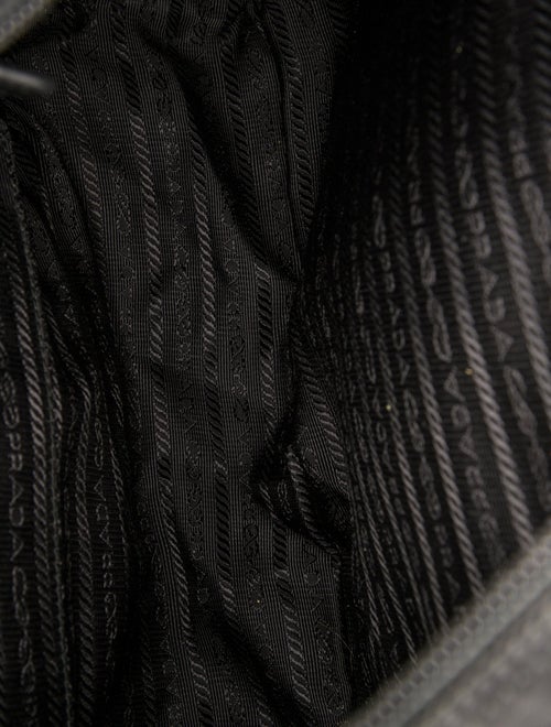 Prada Enameled Metal Triangle Messenger Bag