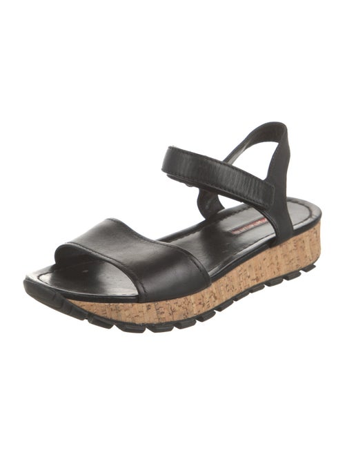 Prada Leather Slingback Sandals