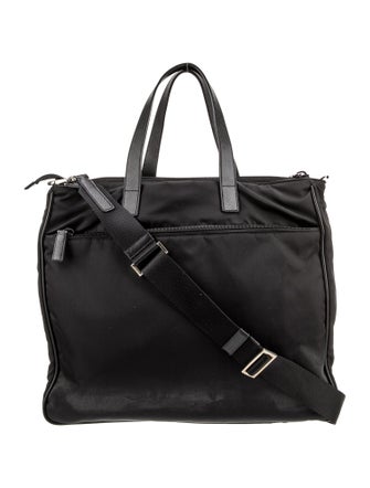 Prada Enameled Metal Triangle Messenger Bag