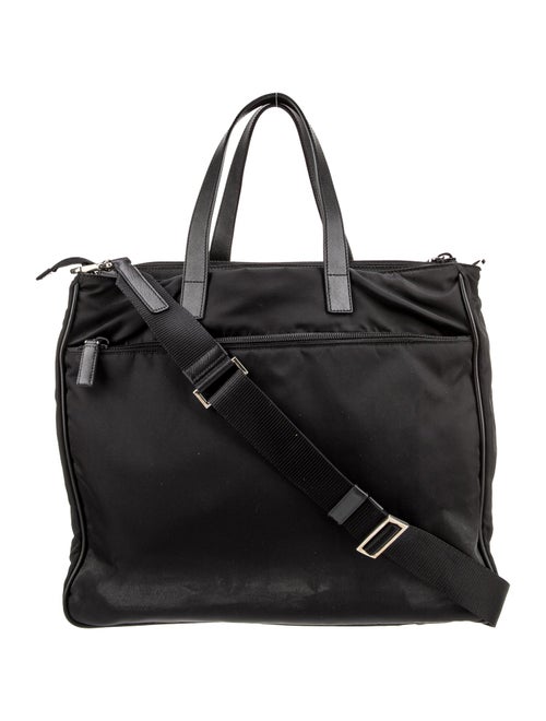 Prada Enameled Metal Triangle Messenger Bag