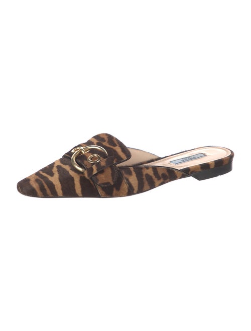 Prada Ponyhair Animal Print Mules