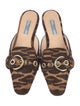Prada Ponyhair Animal Print Mules