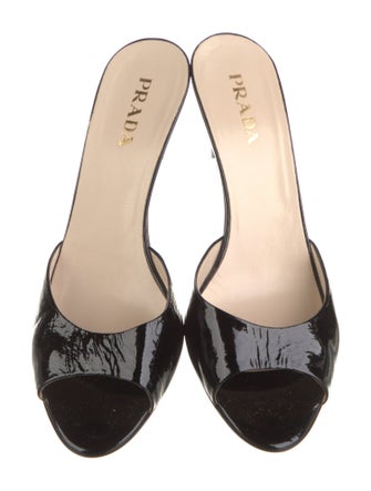 Prada Patent Leather Slides