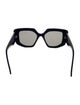 Prada Enameled Metal Triangle Square Sunglasses
