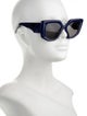 Prada Enameled Metal Triangle Square Sunglasses
