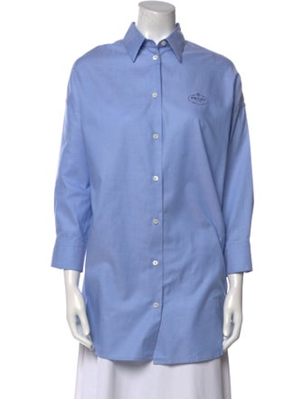 Prada 2023 Long Sleeve Button-Up Top