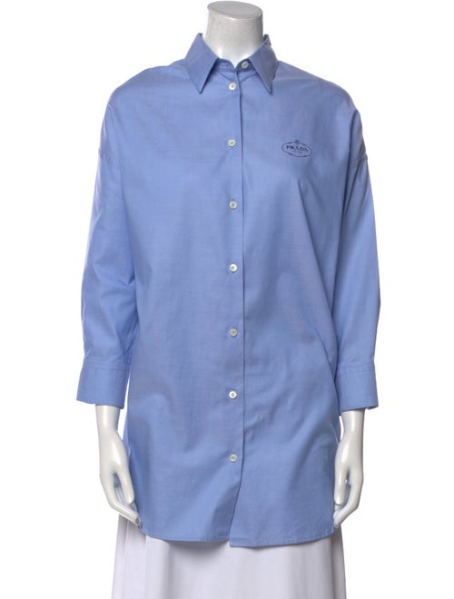 Prada 2023 Long Sleeve Button-Up Top