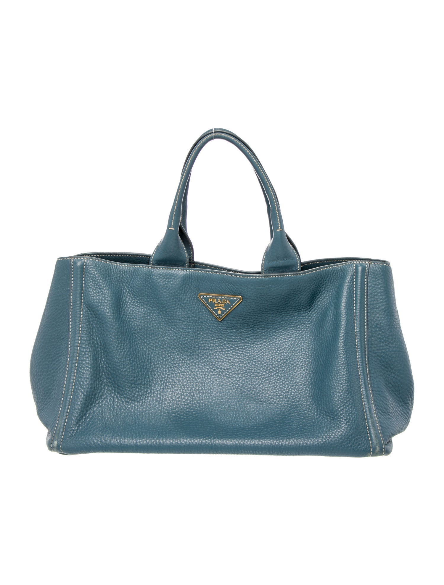 Prada Vitello Daino Leather Weekender Bag