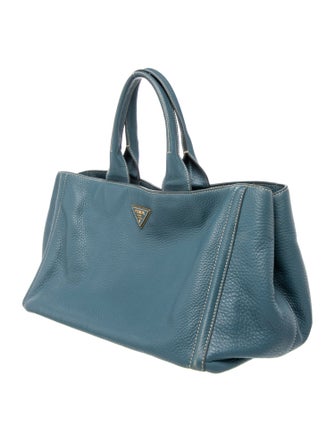 Prada Vitello Daino Leather Weekender Bag