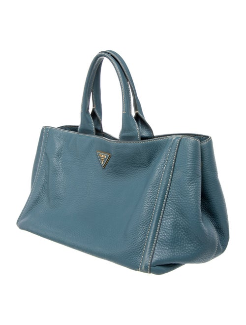 Prada Vitello Daino Leather Weekender Bag