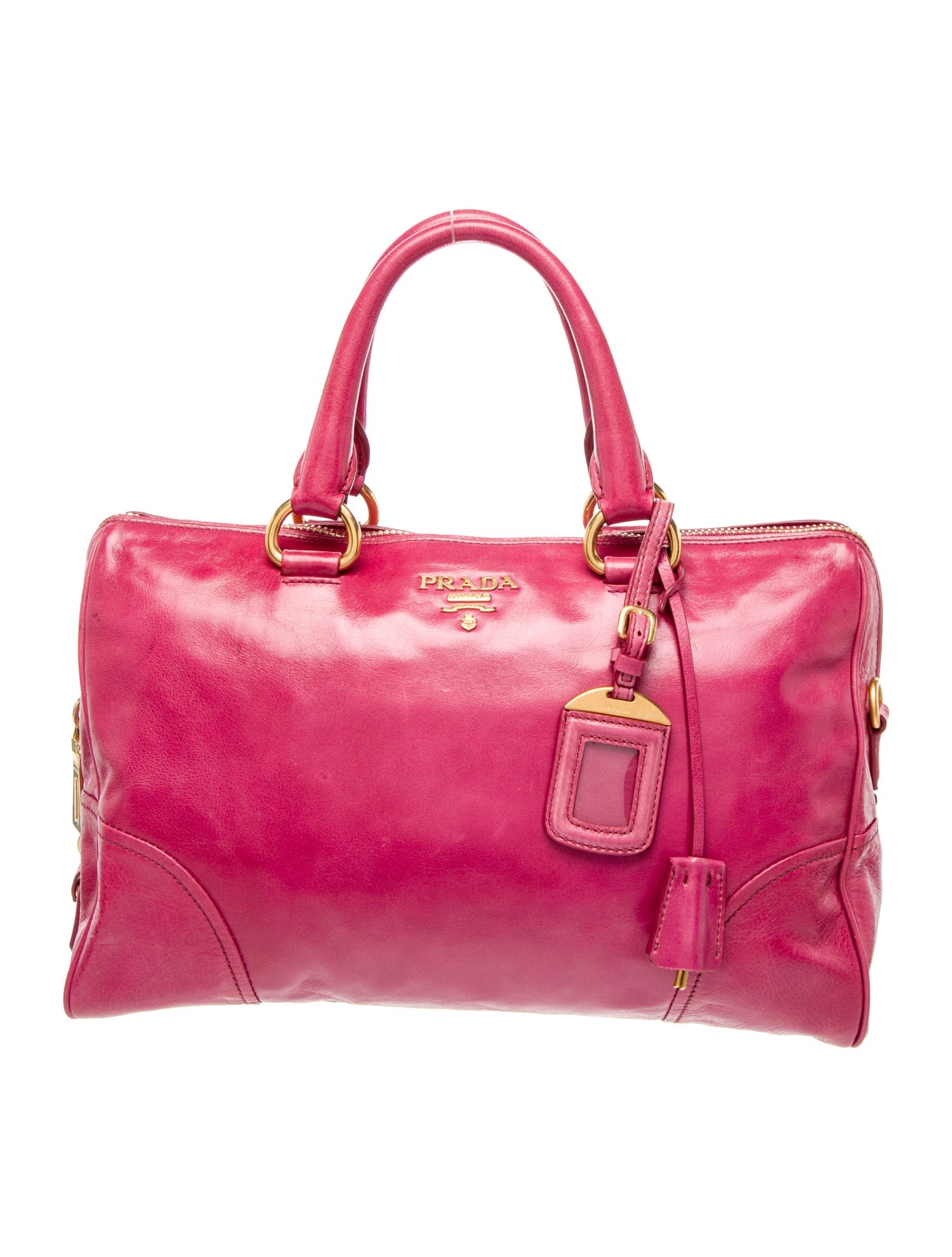 Prada Vitello Shine Leather Bauletto