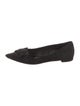 Prada Suede Bow Accents Ballet Flats