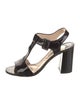 Prada Patent Leather T-Strap Sandals