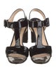 Prada Patent Leather T-Strap Sandals