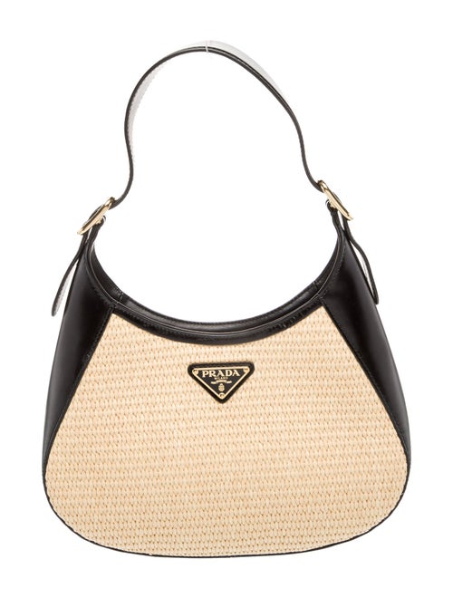 Prada Enameled Metal Triangle Cleo